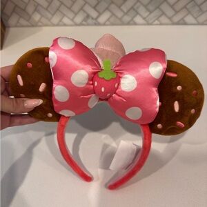 Disney Pink and Brown plush cupcake ears